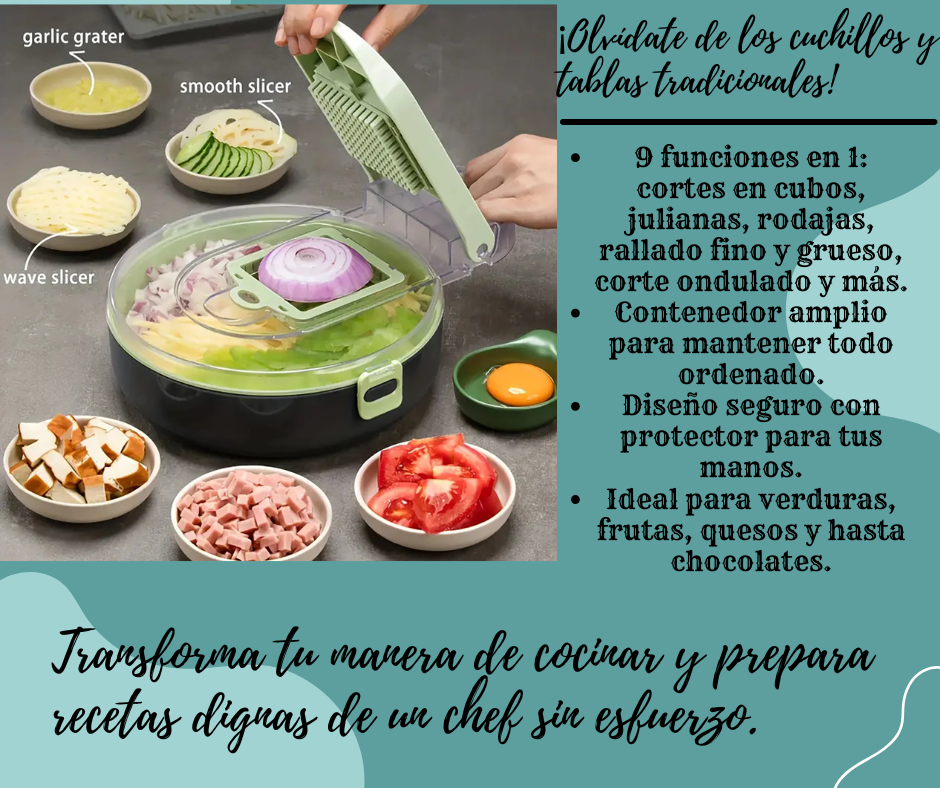 Cortador de verduras 9 en 1