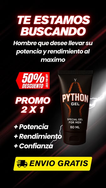 “Recupera tu confianza y vitalidad cada día con Python Gel”
